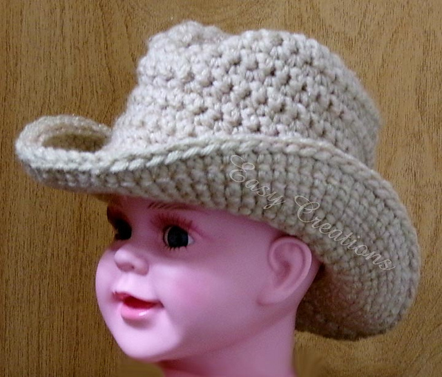 Crochet Newborn Straw Hat Hat Pattern Crochet Baby Cowboy Boots