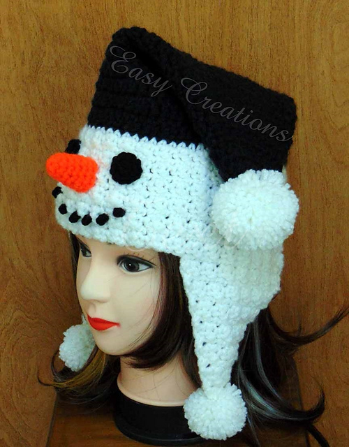 Snowman Earflap Hat