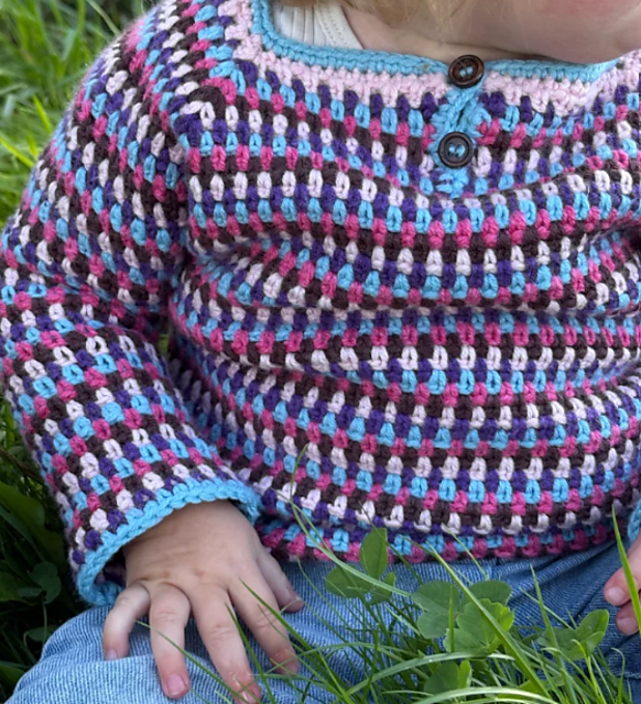 Ultra Easy Moss Stitch Blouse Baby Crochet