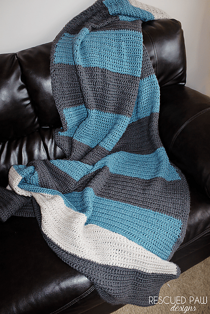 Blanket  Color Blocked Stripes