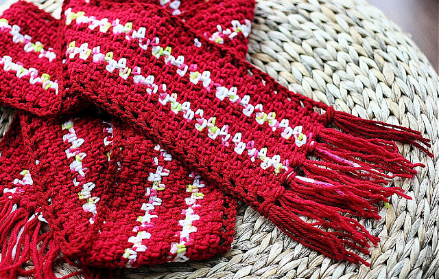 Railroad tracks scarf