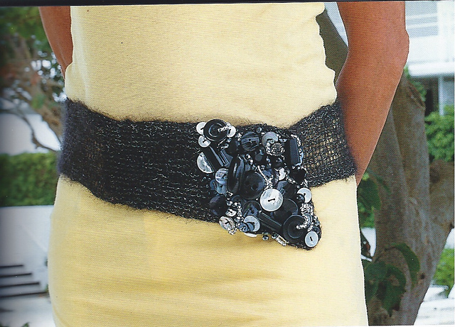 Metal and Mohair Belt