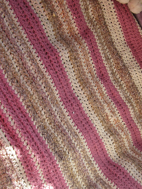 Mixed-Stripes Pillow and Afghan