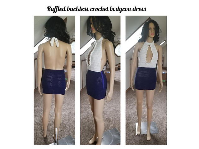 Ravelry: ruffled backless bodycon dress pattern by Echo miller