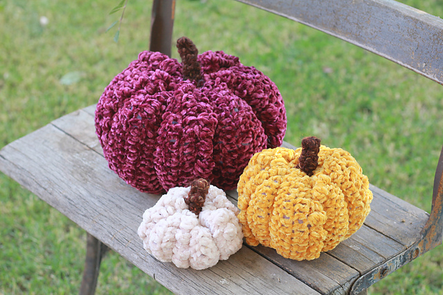 Velvet Bobble Pumpkins