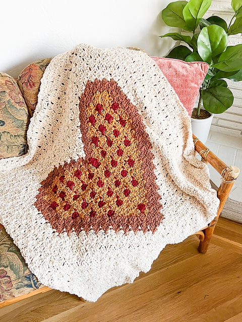 C2C Pizza My Heart Blanket