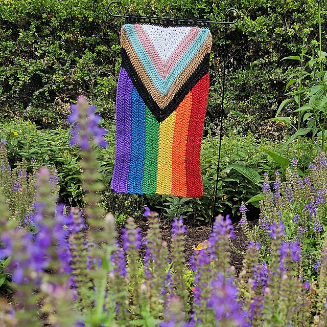 Progress Pride Garden Flag
