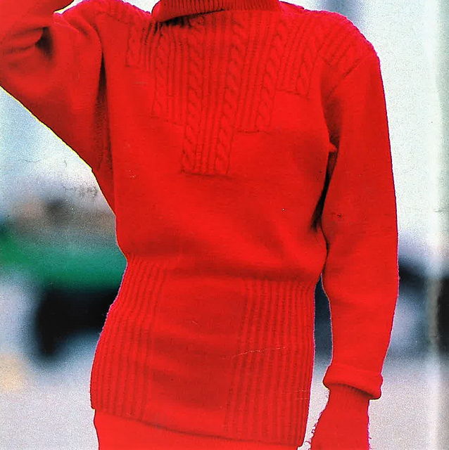 04 Pull-over rouge ardent