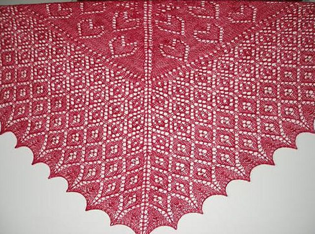 My Valentine Triangle Shawl