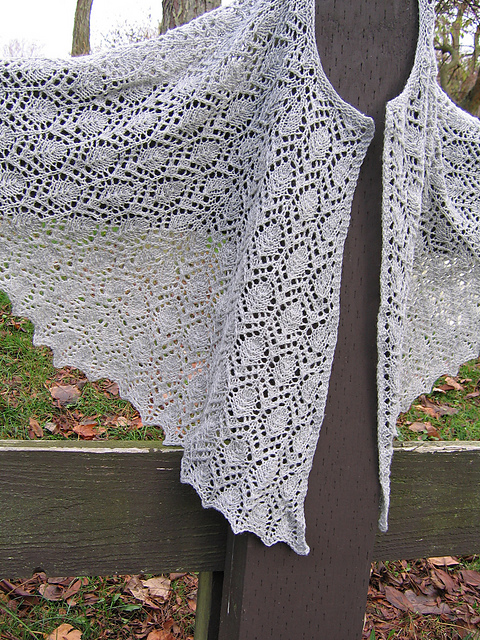 Dancing Leaves Lace Shawl