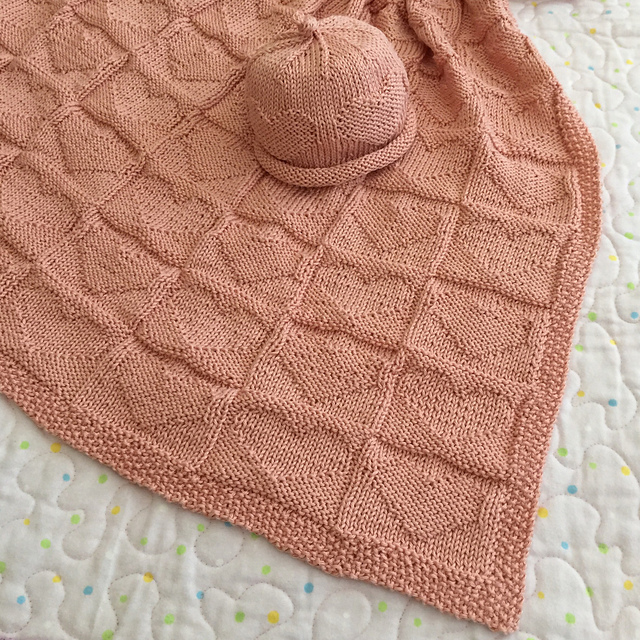 Hearts Baby Blanket & Hat