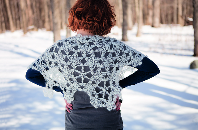 Snowy Shaped Shawl