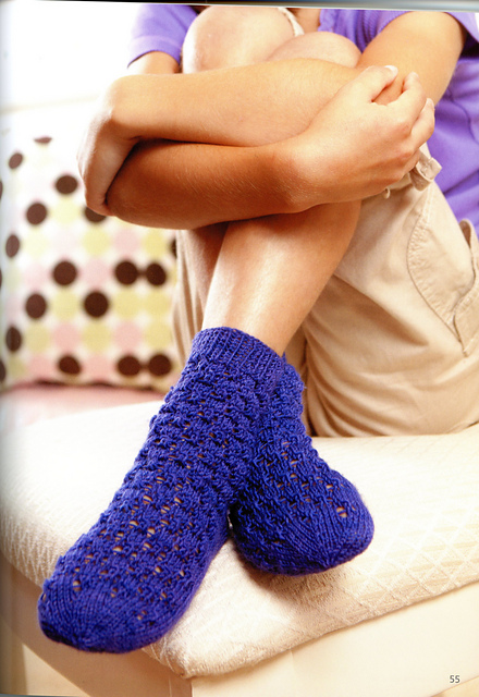 Eyelet Squares Socks
