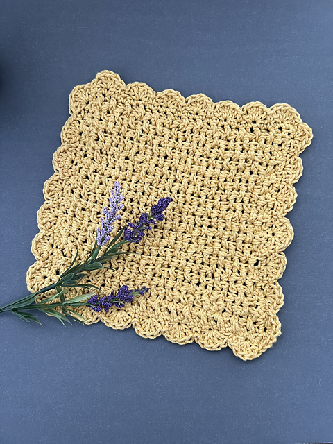 Rice Stitch Washcloth