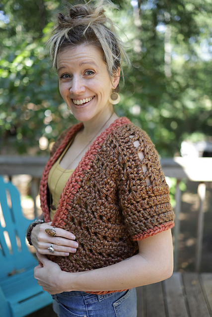 Ravelry: Indian Summer Cardigan pattern by Evelyn Burttram (Pink