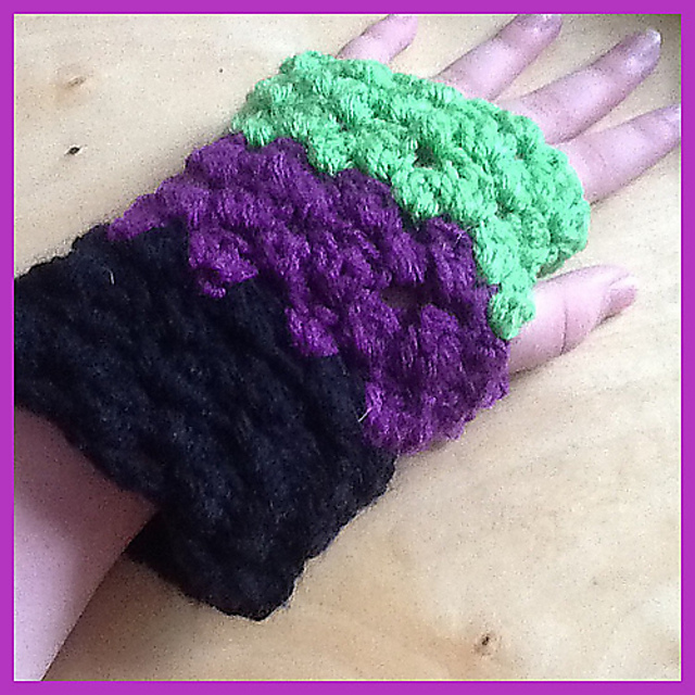 Tri-Colored Texting Gloves/Fingerless Gloves 