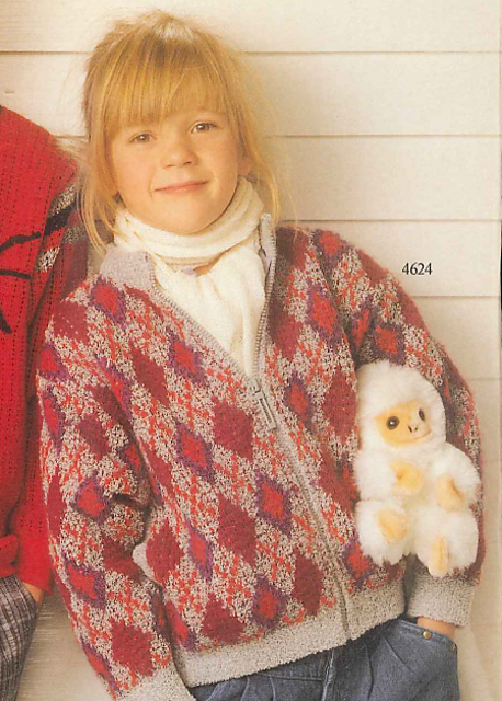 4624 Child's zip-up cardigan