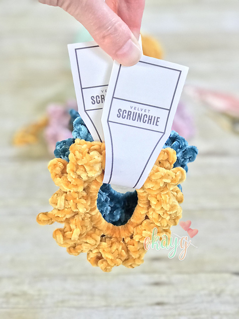 Velvet Sunflower Scrunchie