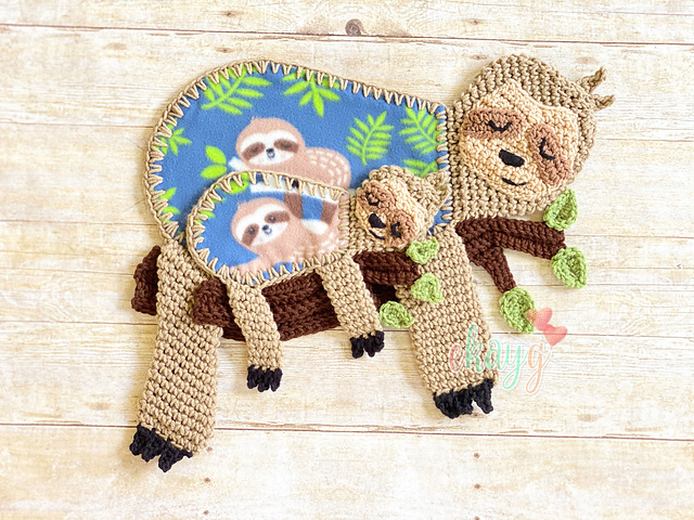 Sloth Fleece Loveys