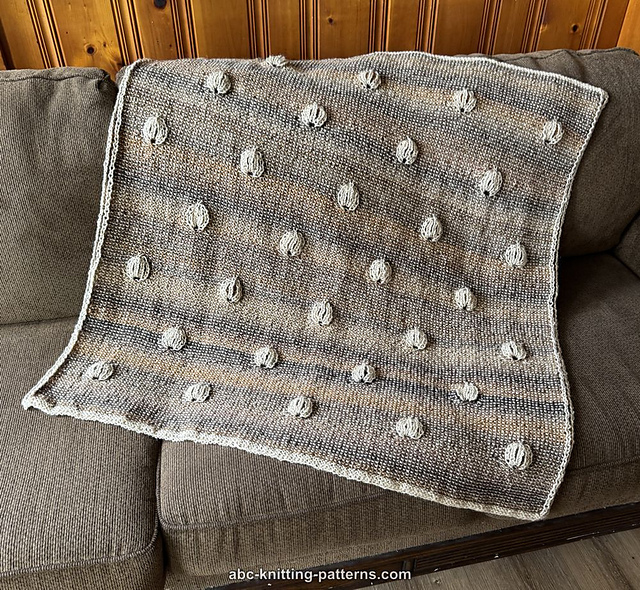 Polka Dot Brioche Blanket