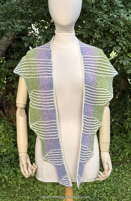 Small Brioche Shawl or Scarf