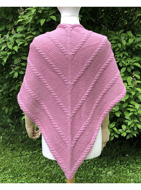 Blossoming Vines Cable Shawl