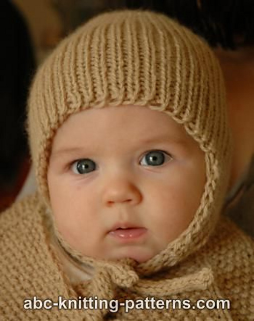 Ravelry Ribbed Baby Earflap Hat pattern by Elaine Phillips