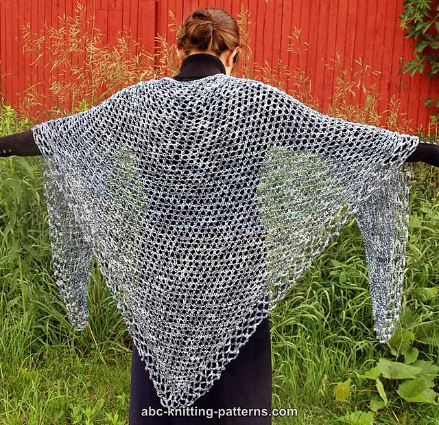 Starry Night Shawl with Crocheted Bead Edging