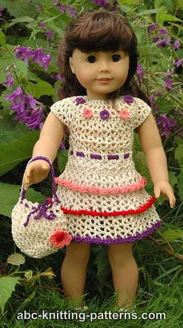 American Girl Doll Wildflower Dress with Ruffles