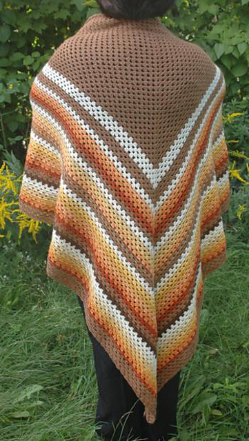 Autumnal Triangle Shawl 