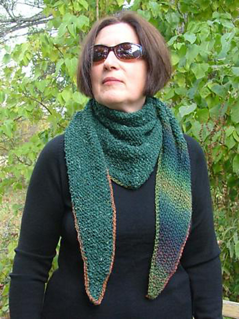 Seed Stitch Triangular Kerchief (Baktus) 