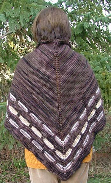 Garter Stitch Shawl with Slip Stitch Border