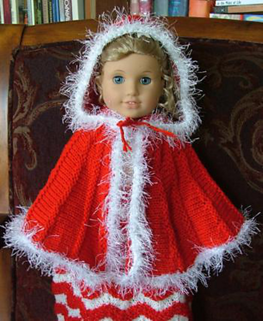 American Girl Doll Cape with Hood