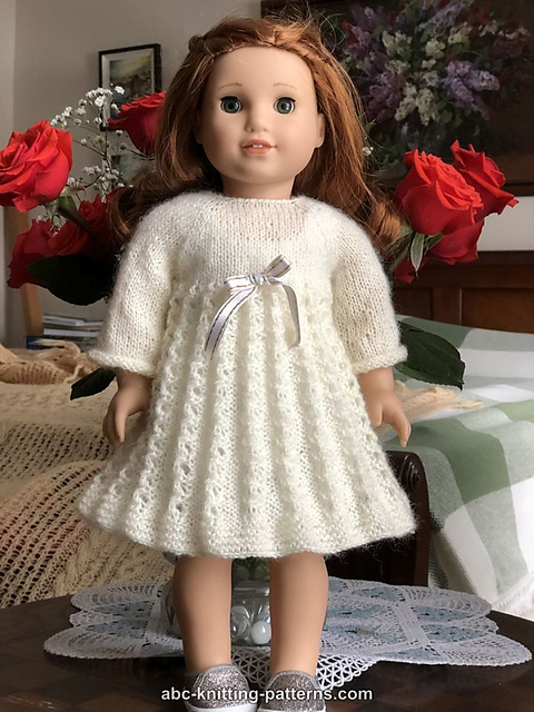 American Girl Doll Pleated Lace Dress
