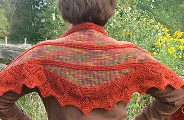 Small Leaf Border Shawl