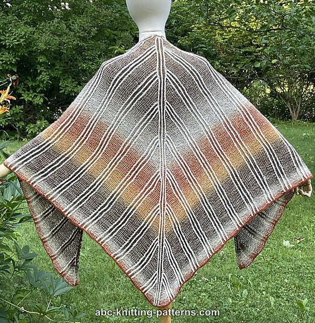 Brioche Stripes Shawl