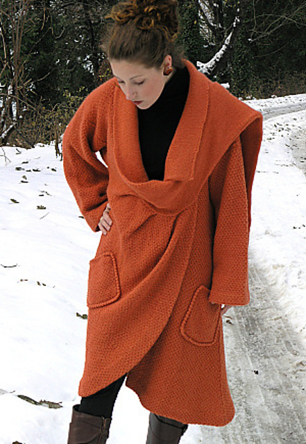 Scarfed Tucked Coat