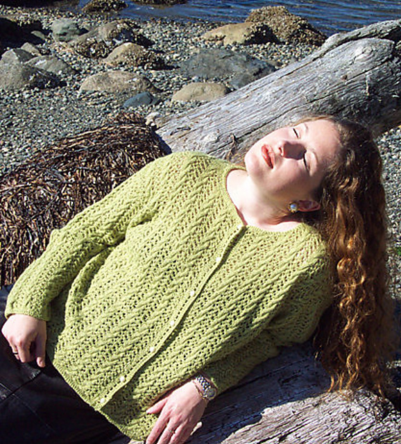 Baby Silk Cables and Lace Cardigan