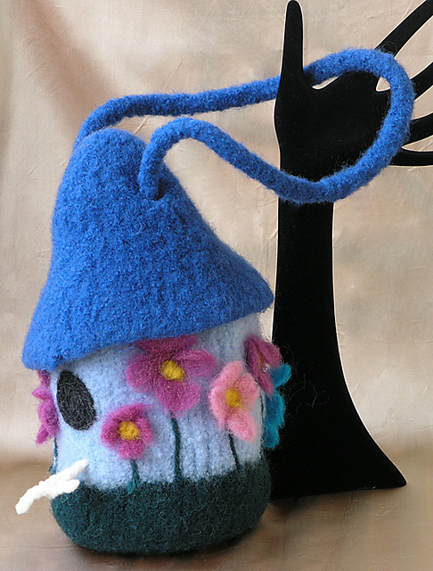 Felted Bird House Handbag