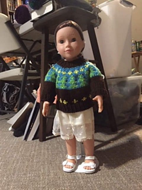 Doll Sweater with Tree Design