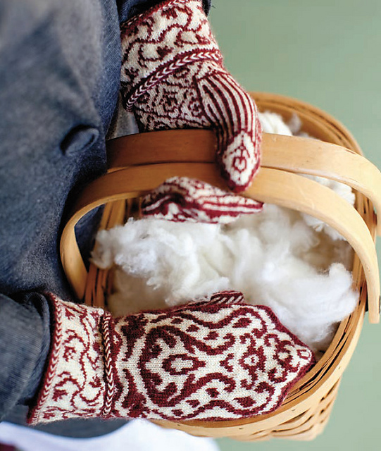 Damask Mittens