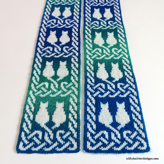 Ravelry: Celtic Cat Scarf pattern by Lisa Hannan Fox