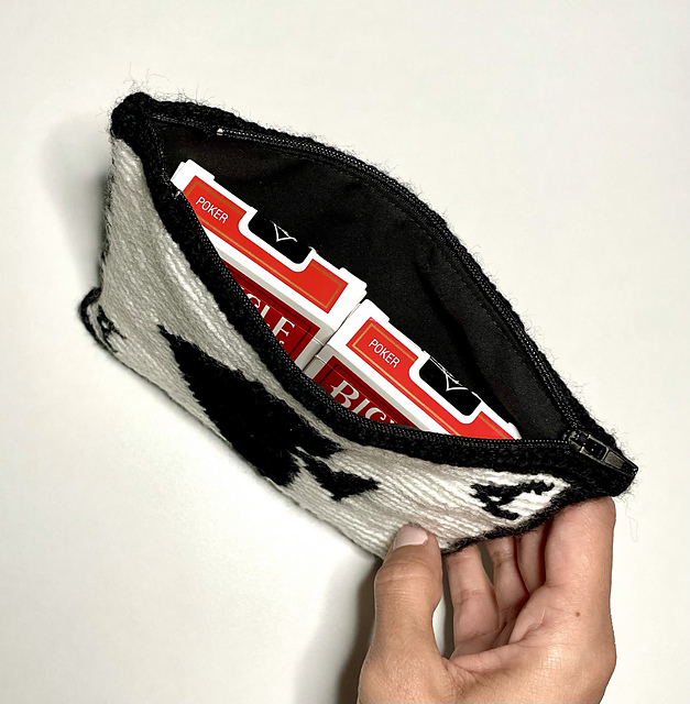 Playing Cards Crochet Pouch
