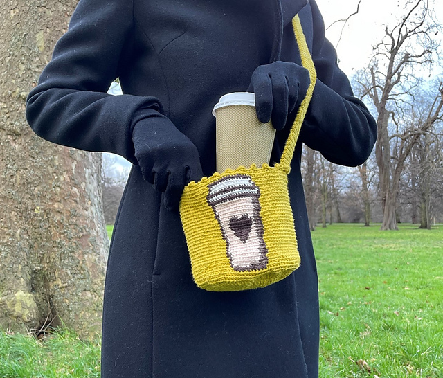 Crochet Cup Bag with lining