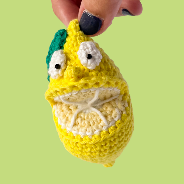 John Lemon Amigurumi OpenMouth