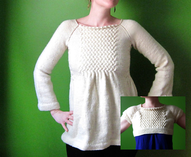 Smocked Empire Tunic and Micro Sweater