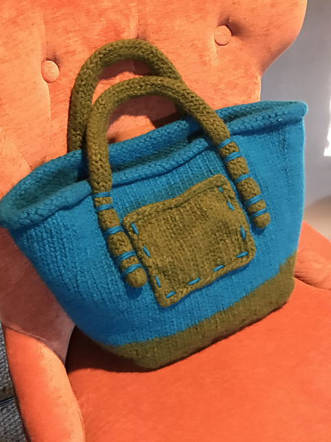 Felted Colorblock Tote Bag