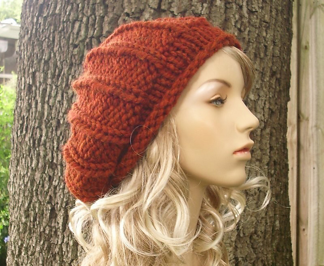 Chunky Rolled Brim Ribbed Beret