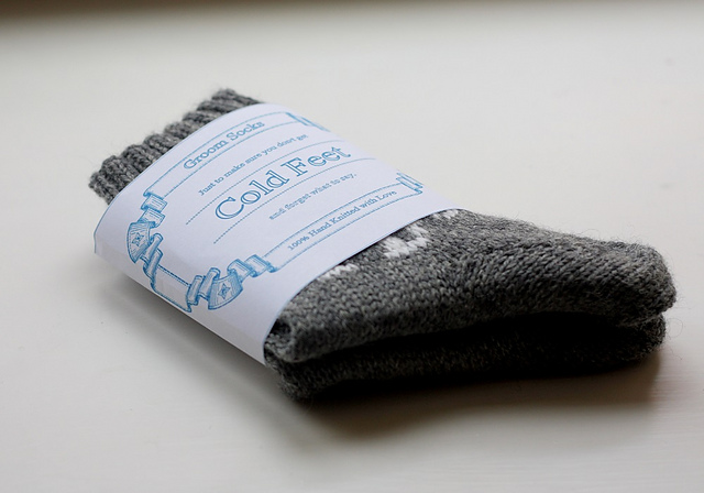 Groom's Socks to prevent cold feet
