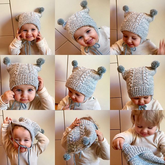 Lille snøfnugglua // Little cabled snowflake hat